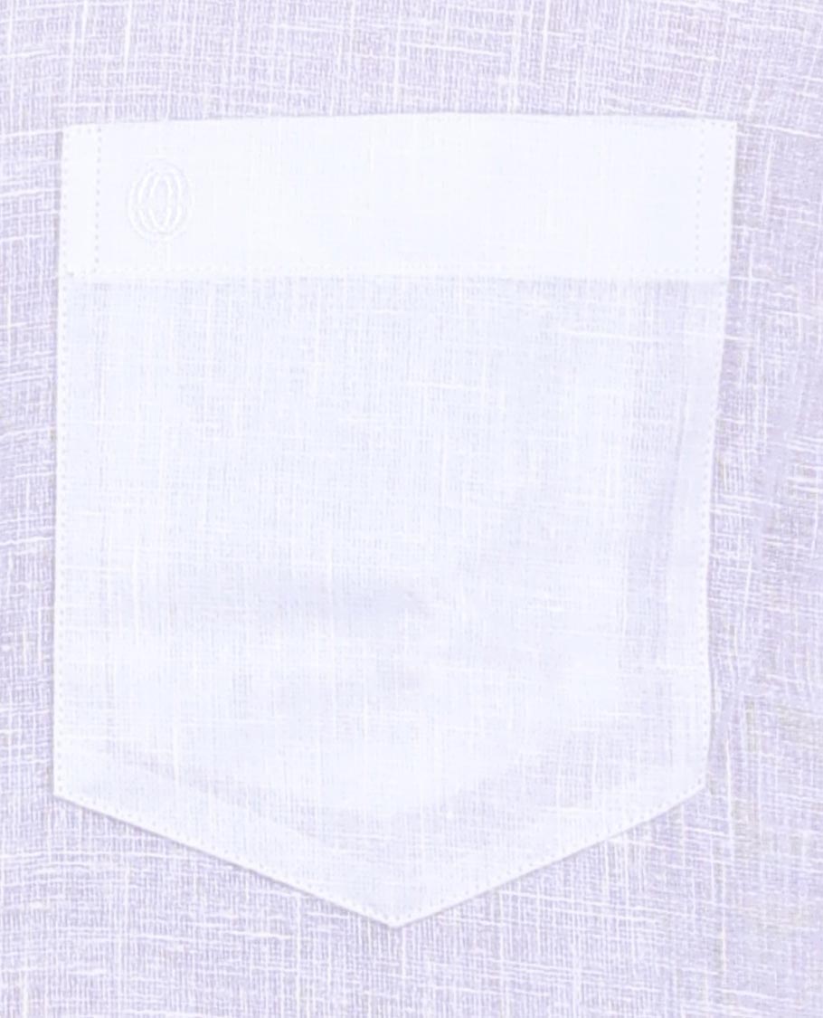 Minister White crystal plain design full-sleeve & patch pocket regular fit cotton white shirt