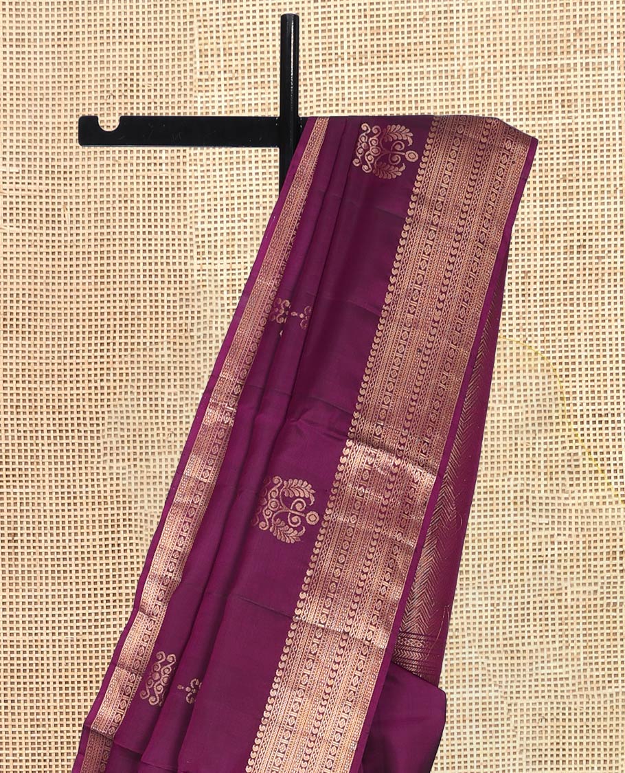 Purple Mayuri Lite Silk Mix Saree