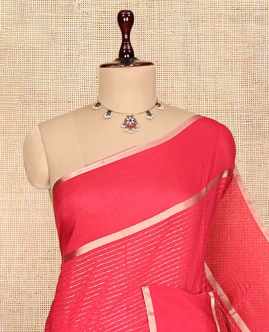 Red Assam Silk Saree