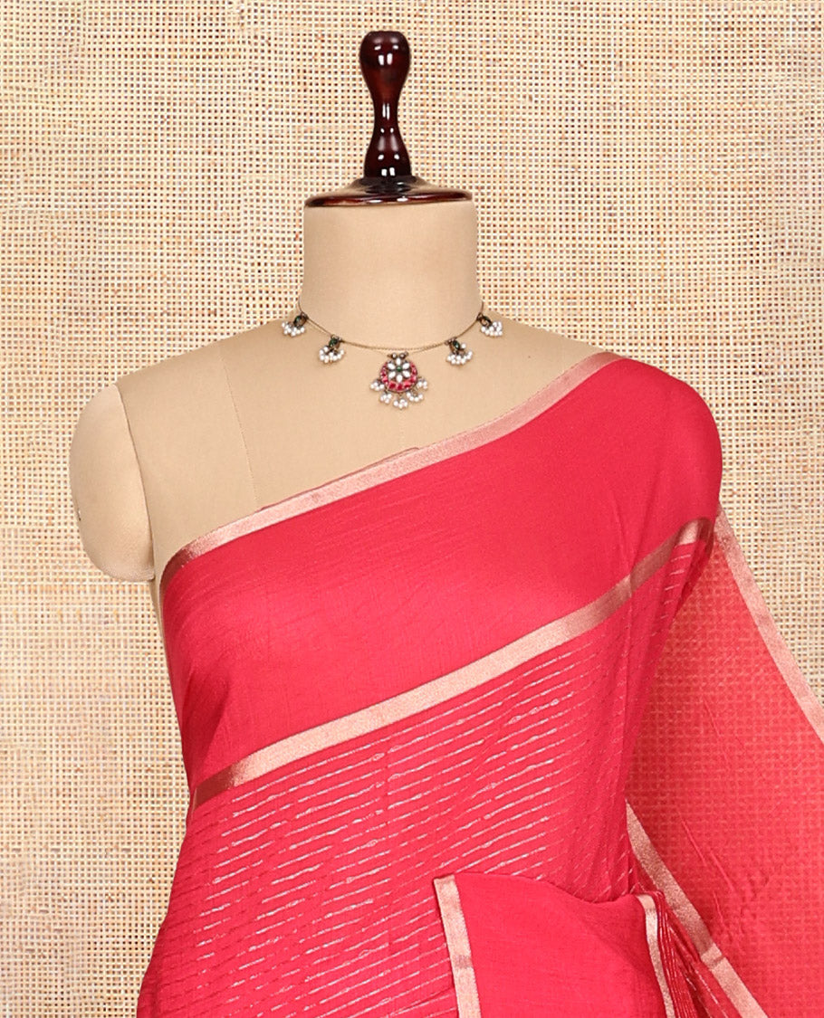 Red Assam Silk Saree