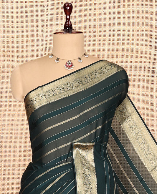 Green Semi Mysore Silk Saree