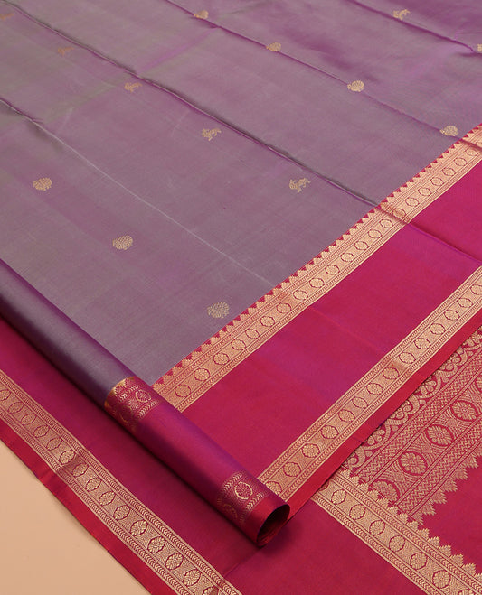 Lavender Kanchipuram Chettinad Saree