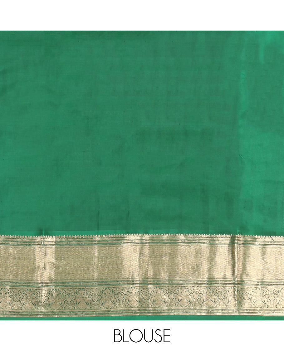 Light-Chocolate-Green Vasundhara Silk Saree
