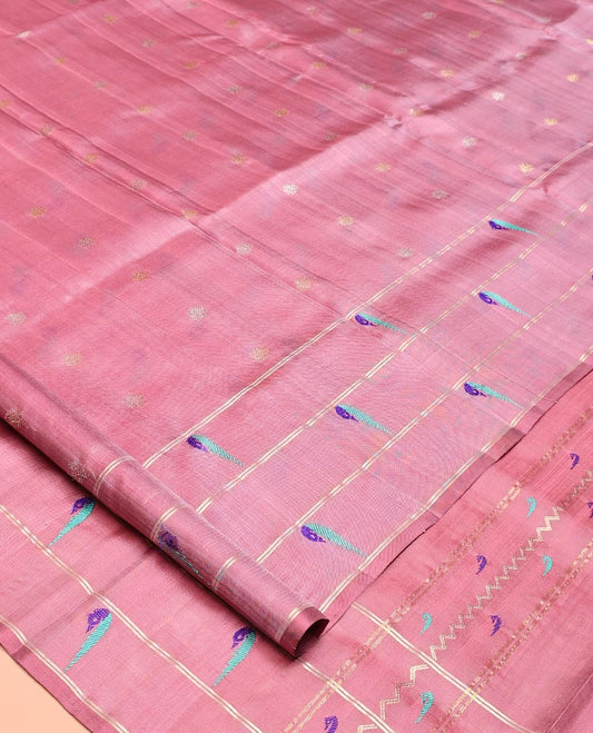 Pink Venkatagiri Silk Saree