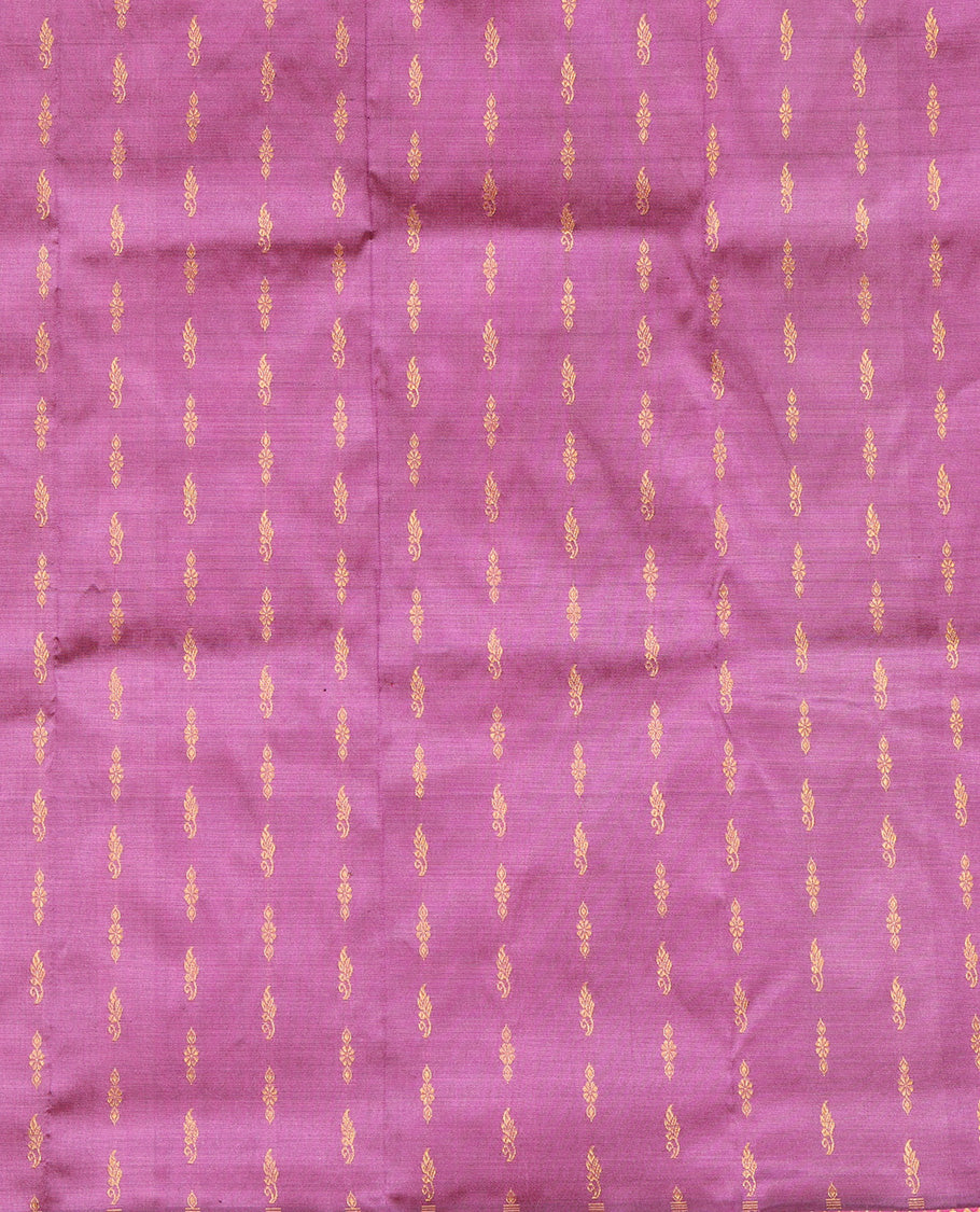 Pink Pure Silk Navarathna Pavadai Material Set