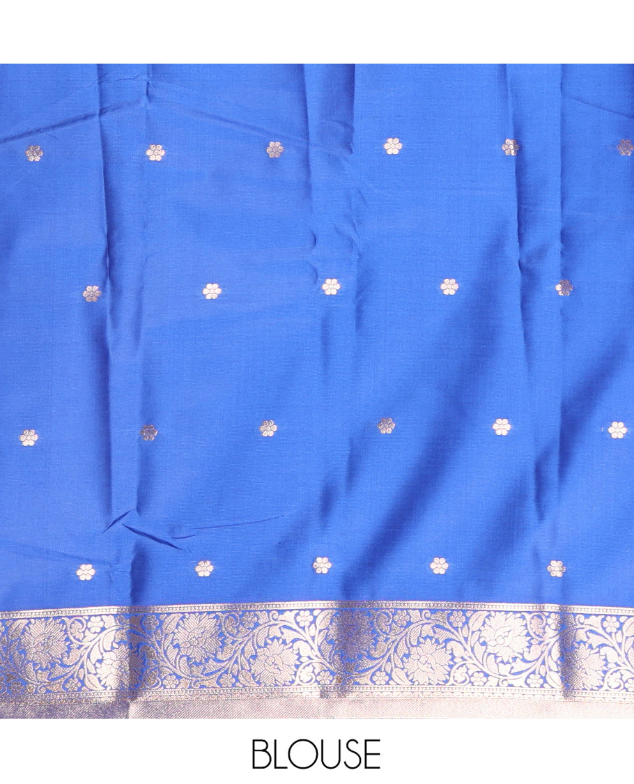 Borderless Petrol Blue Elite Soft Silk Saree