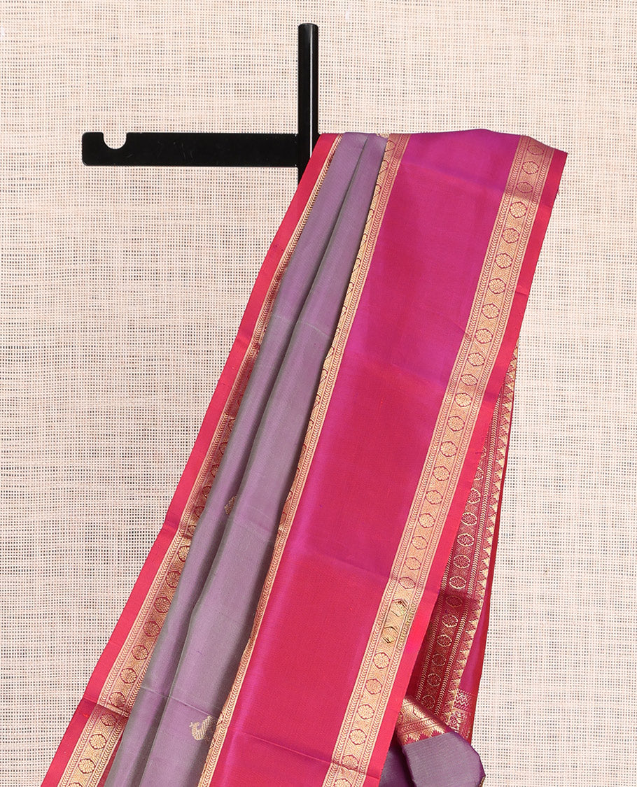 Lavender Kanchipuram Chettinad Saree