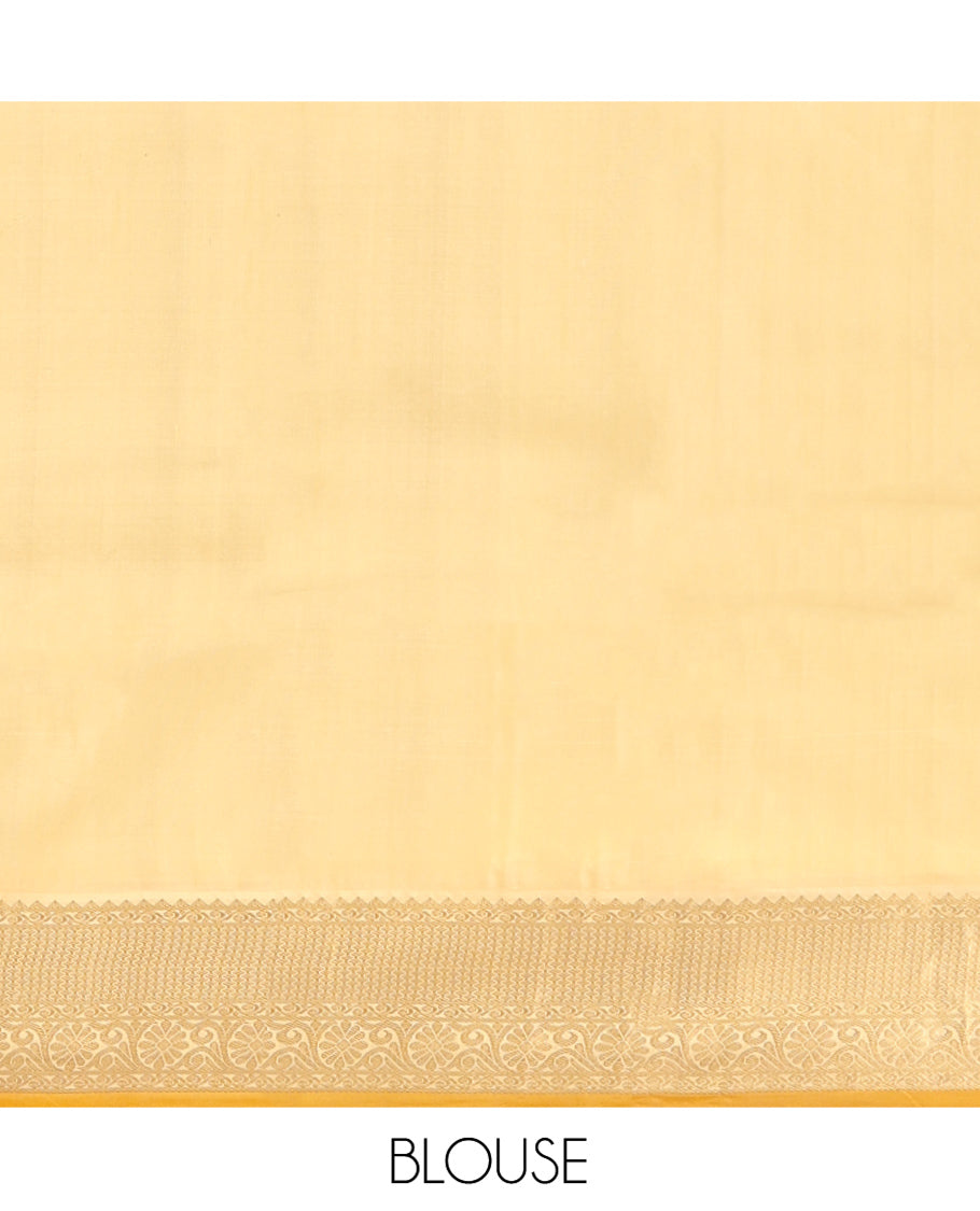Purple Vasundhara Silk Saree, Elevated with Iruthakshi Buttas All Over Its Body, Complemented by a Contrast Border of Rekku, Then Kuli Kann, and Kodi Visiry Designs, Grand Jaal Pallu, and Paired with a Contrast Blouse