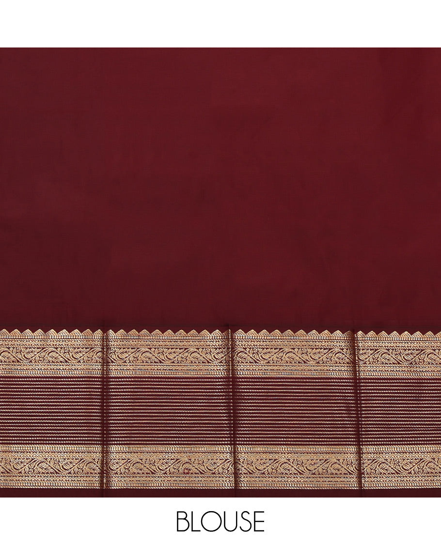 Pista Green Budget Silk Saree, Adorned with Butta Enclosed Checks, Complemented by a Contrast Traditional Zari Border, Grand Pallu, and a Contrast Blouse