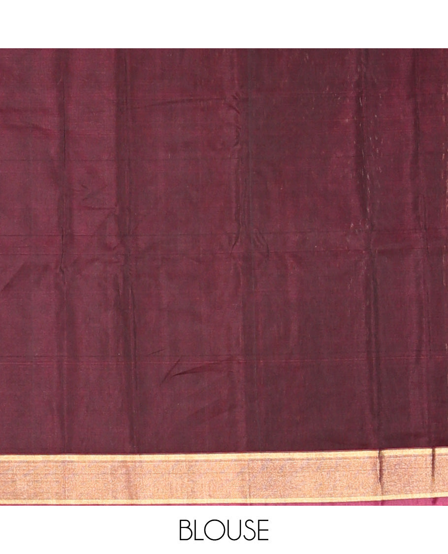 Grey Plain Silk Cotton Saree