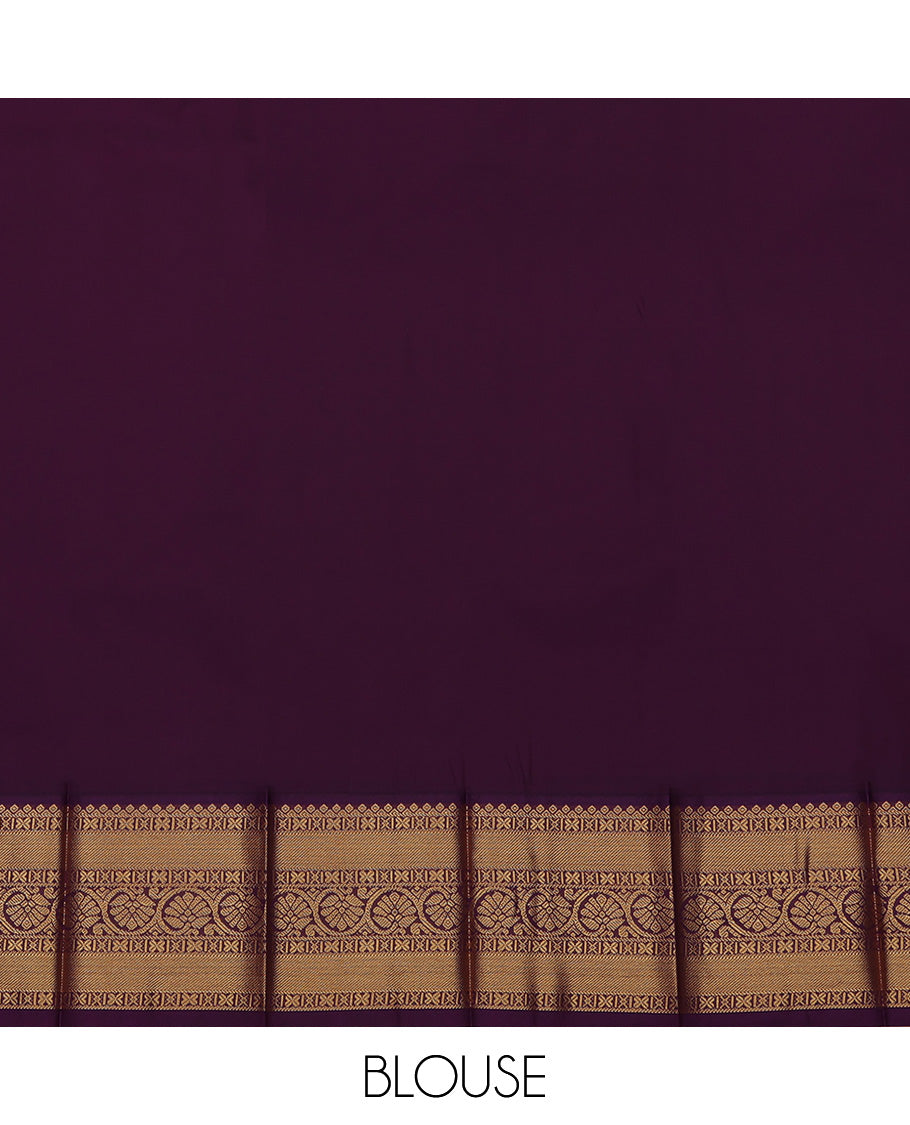 Light Sandal Budget Silk Saree, Entralled with Zari Buttas and Checks On Its Body, Complemented by Contrast Traditional Zari Designs Woven Border, Grand Jaal Pallu, and Paired with a Contrast Blouse