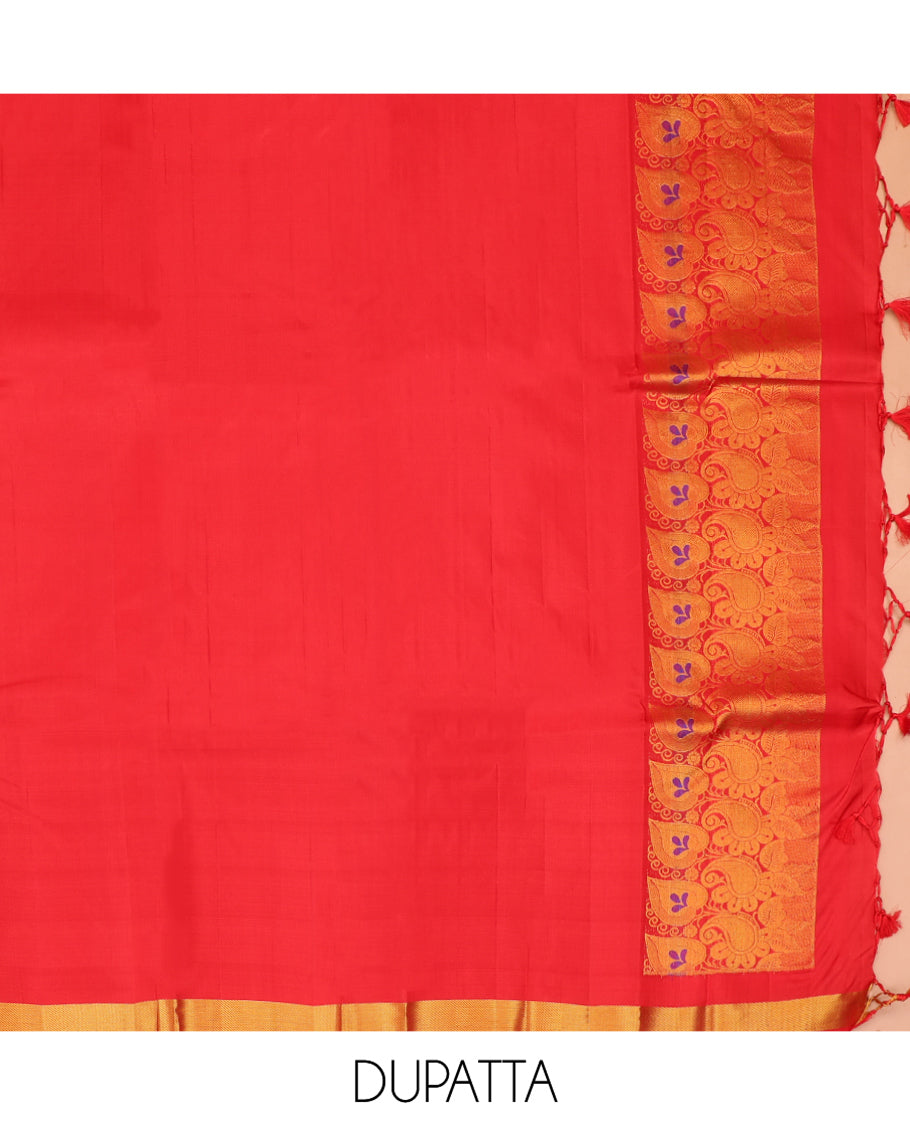 Pink Pure Silk Half-Saree