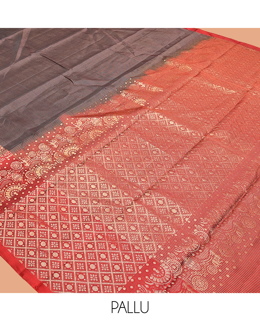Brown Mayuri Soft Silk Saree
