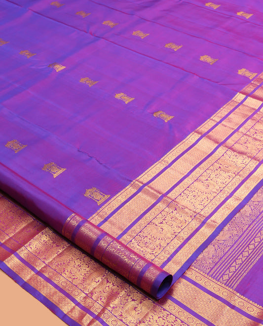 Violet Kanchipuram Silk Saree