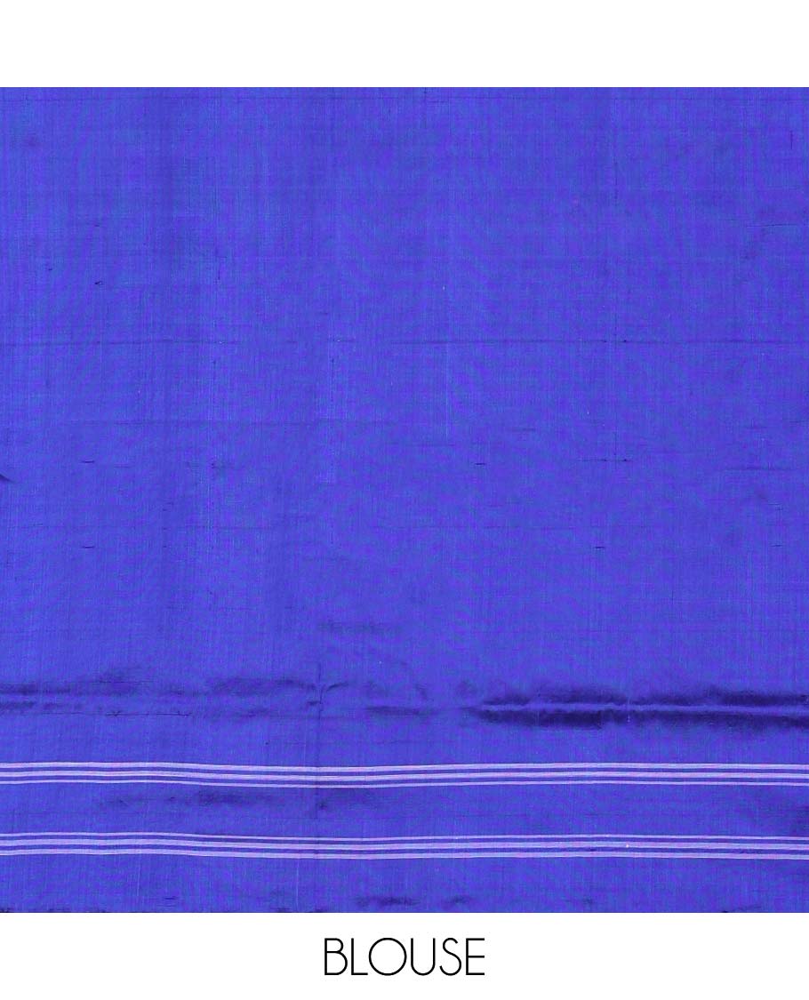 Multi Colour  with motifs ikkat silk saree , contrast striped border & striped, ogee design pallu