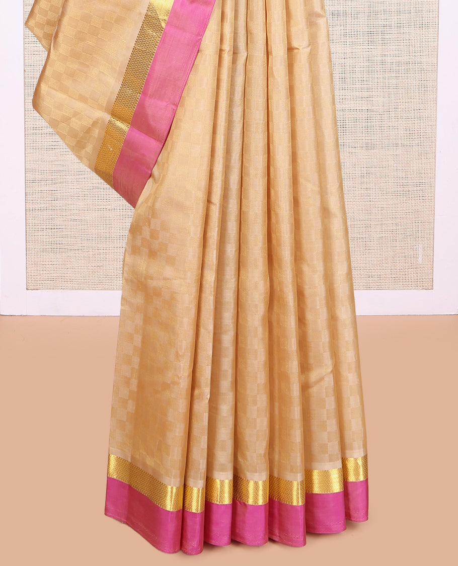 Sandal Paiyaadi Kattam Kanchipuram Silk Saree
