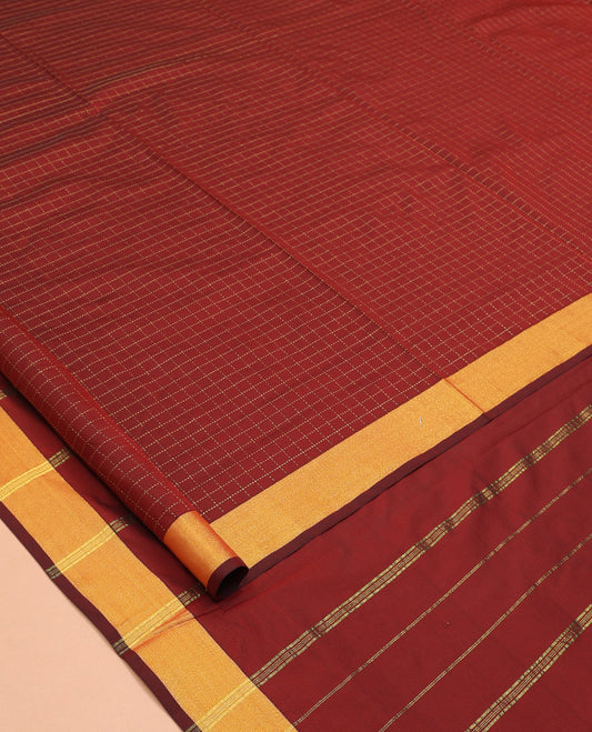 Maroon Ten-Yard Art Silk Saree