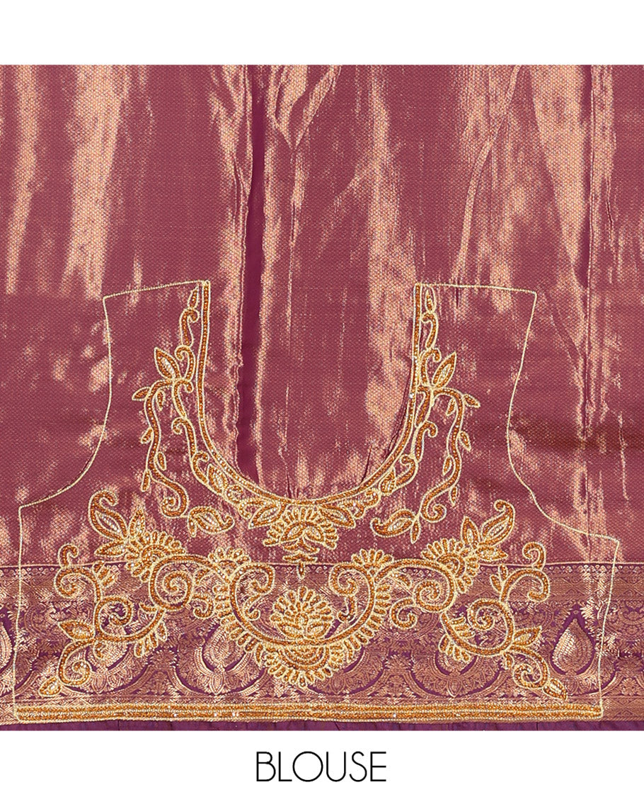 Rust Mysore Silk Saree
