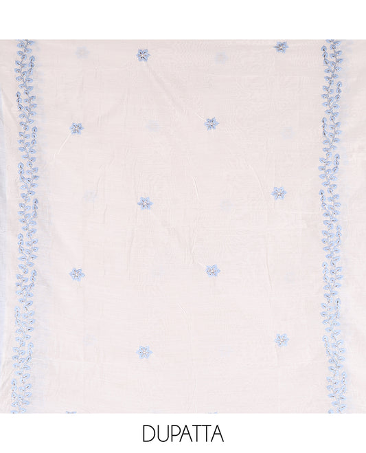 Milk White Material Chudidar Set