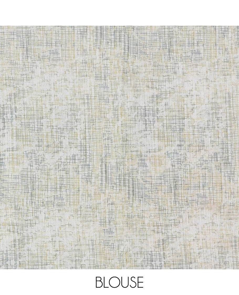 Light green muniya motifs printed linen cotton saree, striped temple border, paithani style printed pallu, and printed blouse