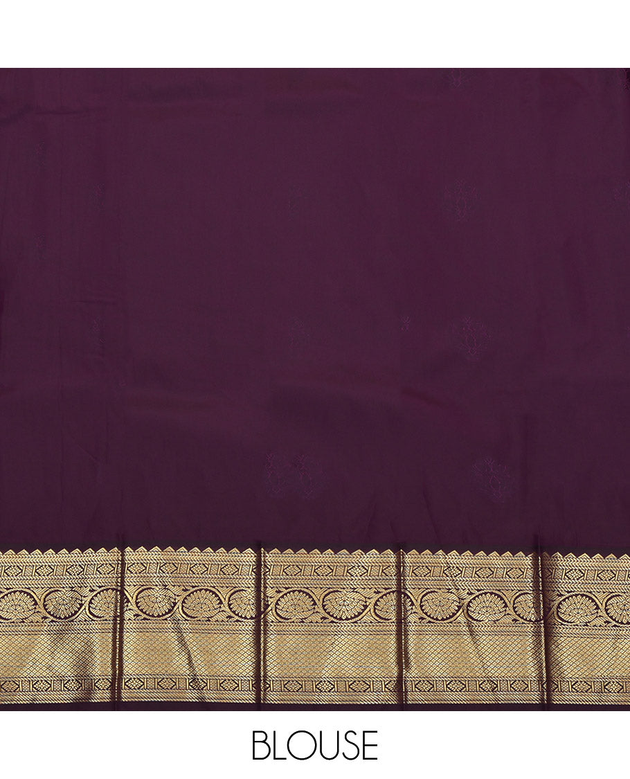 Rosewood Pink Budget Silk Saree, Delicately Woven with Zari Buttas on Its Body, Complemented by a Contrast Traditional Zari Design Border, Intricately Designed Pallu, and Paired with a Contrast Blouse