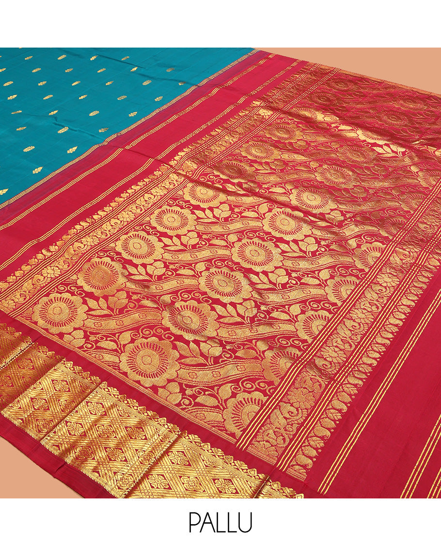 Blue Kanchipuram Silk Saree