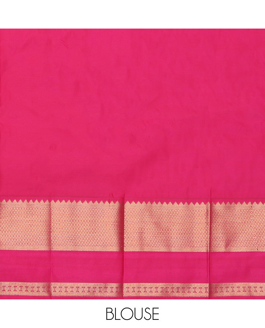Purple Rettai Pattu Border Budget Silk Saree