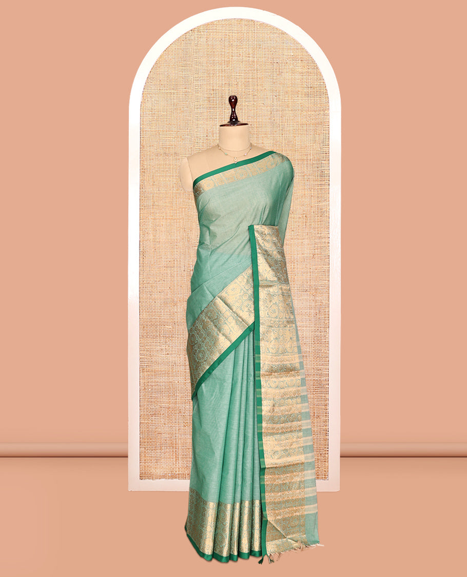 Green Plain Chettinad Cotton Saree