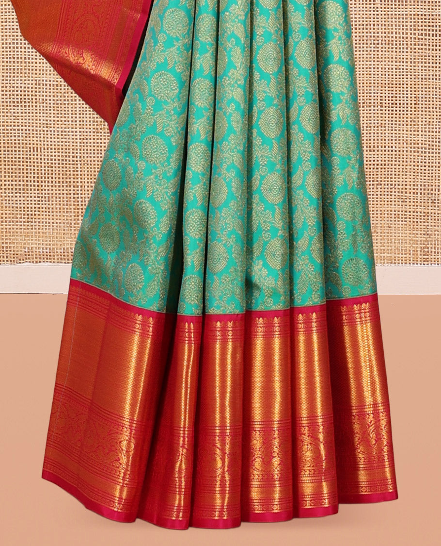 Turquoise Kanchi Silk