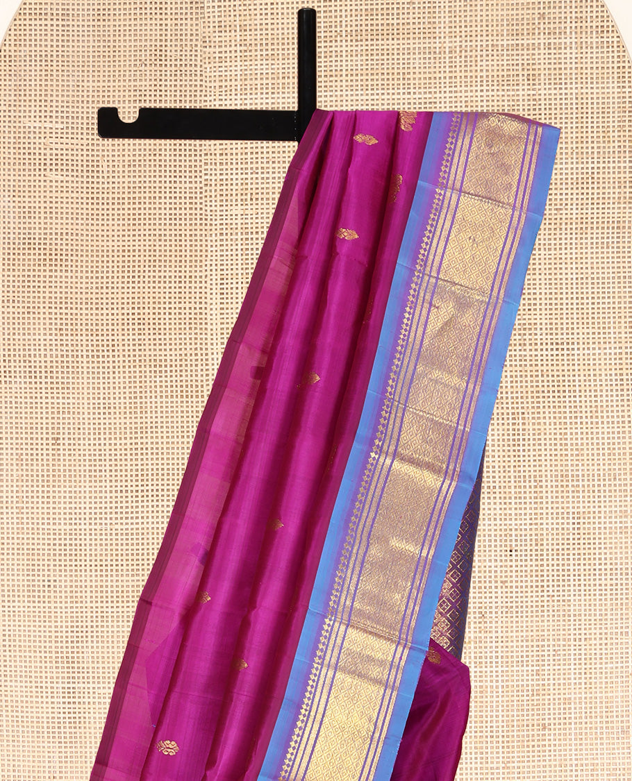 Purple Kanchipuram Silk Saree