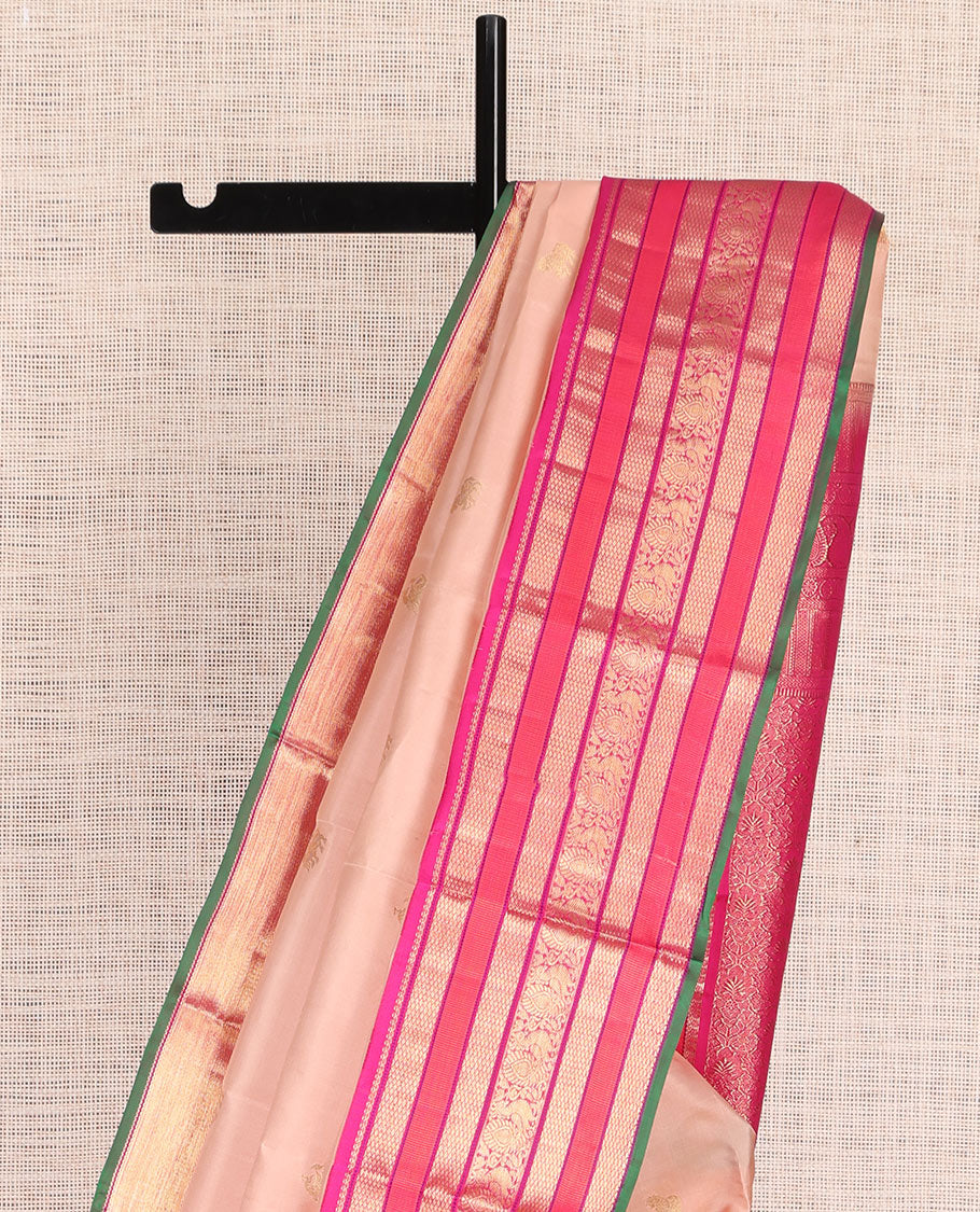 Pink Zari Buttas Kanchipuram Silk Saree