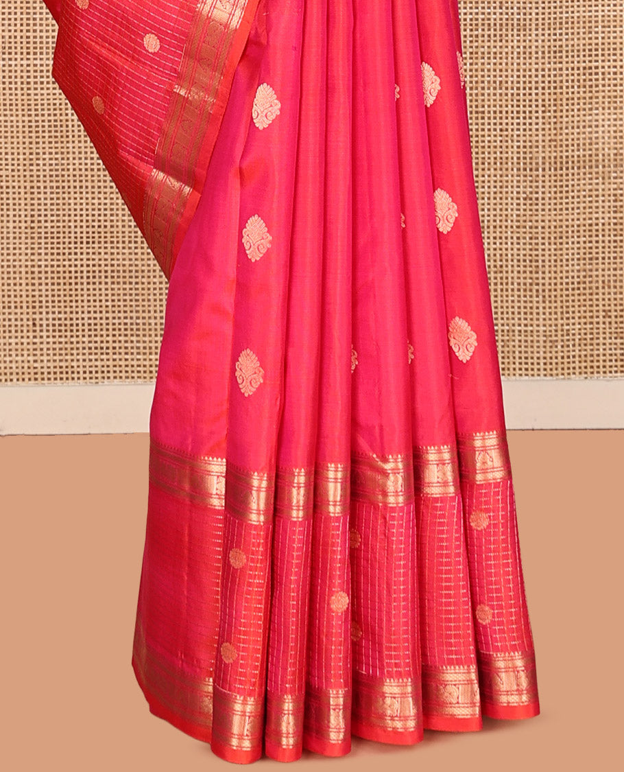 Pink Mayuri Soft Silk Saree