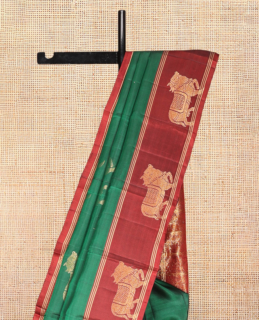 Green Mayuri Lite Silk Mix Saree