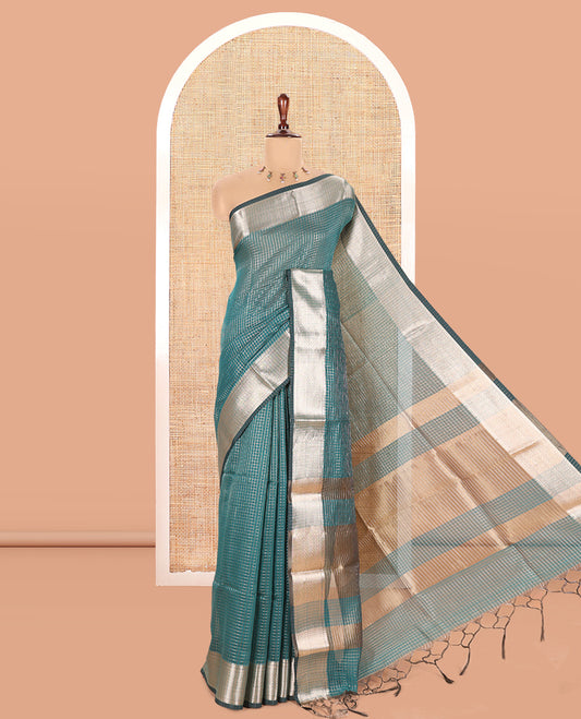 Sea Green Kota Cotton Saree