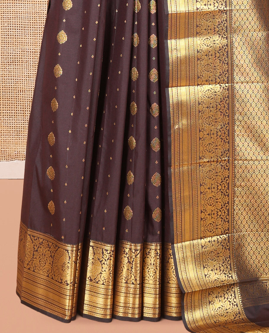 Coffee Brown Budget Silk Saree