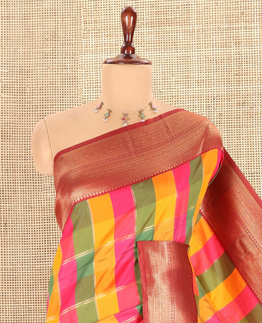 Maroon Fancy Softy Silk Saree