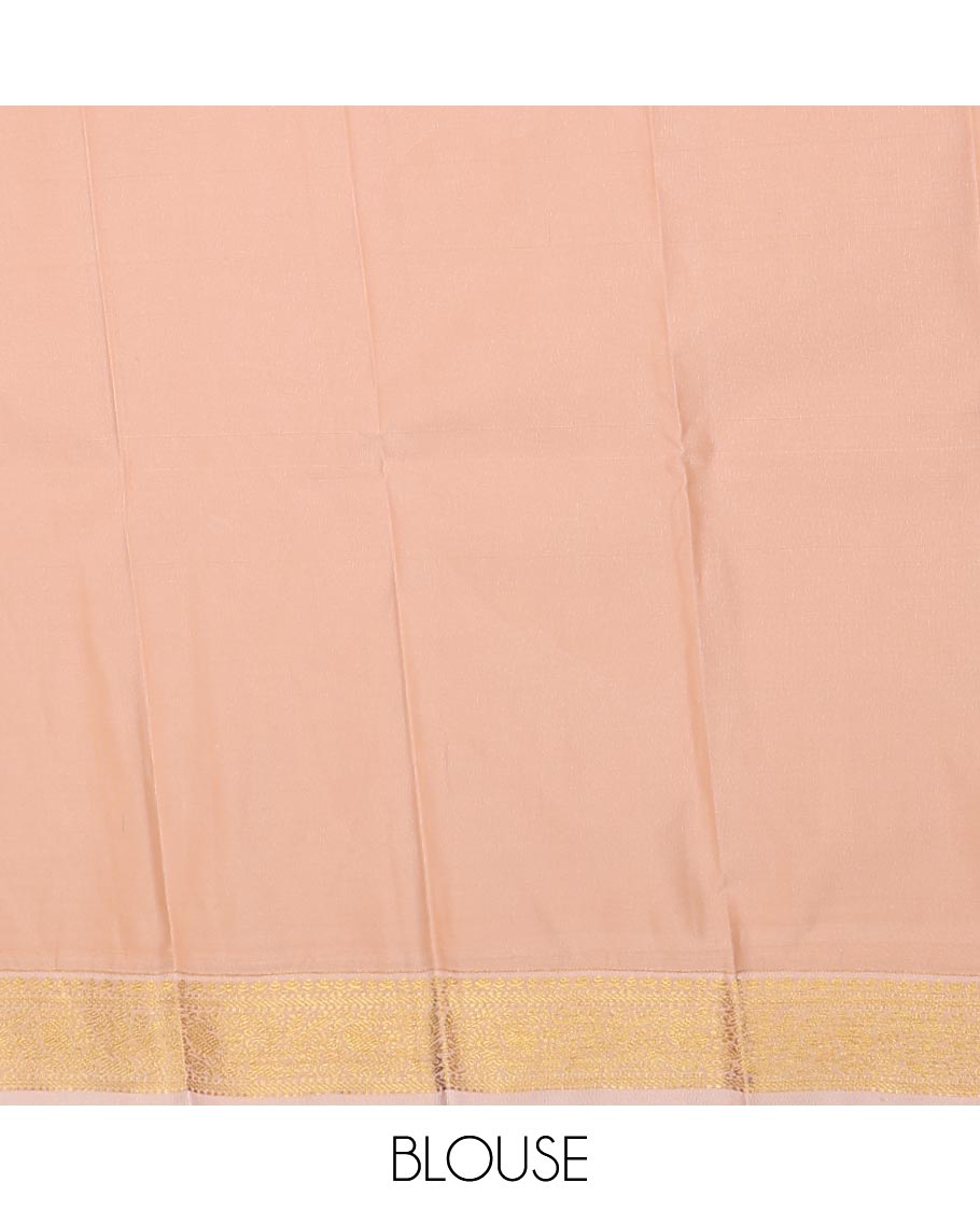 Maroon striped and peacock buttas gift saree, contrast traditional zari design border, and jaal pallu