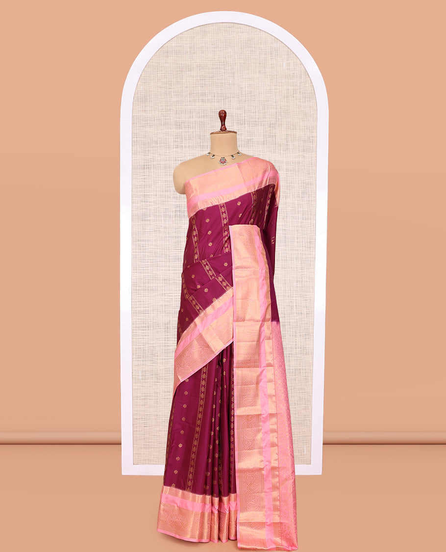 Wine Budget Silk Saree