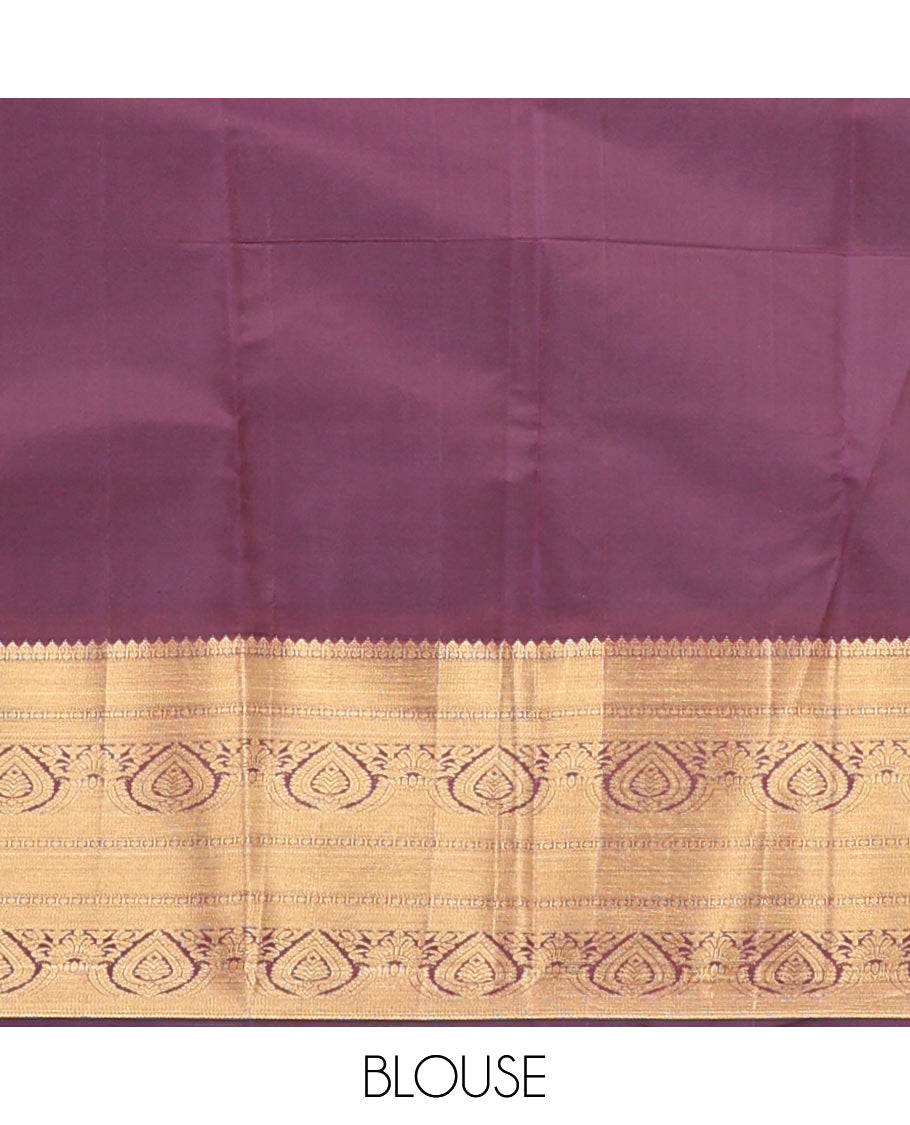 Orange zari buttas Vasundhara silk mix saree, contrast traditional zari border & jaal pallu