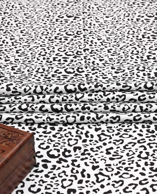 Black & white Dalmatian dog-inspired cotton printed multi-use material