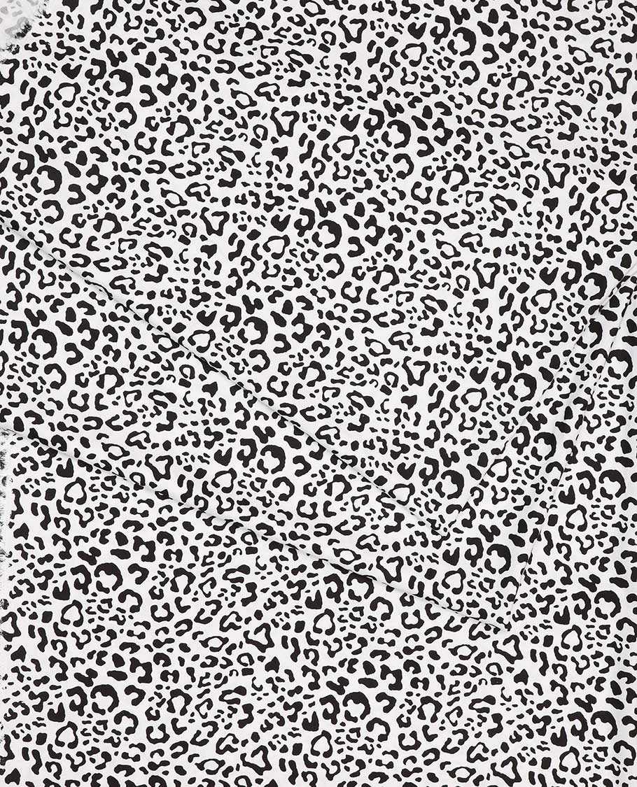 Black & white Dalmatian dog-inspired cotton printed multi-use material