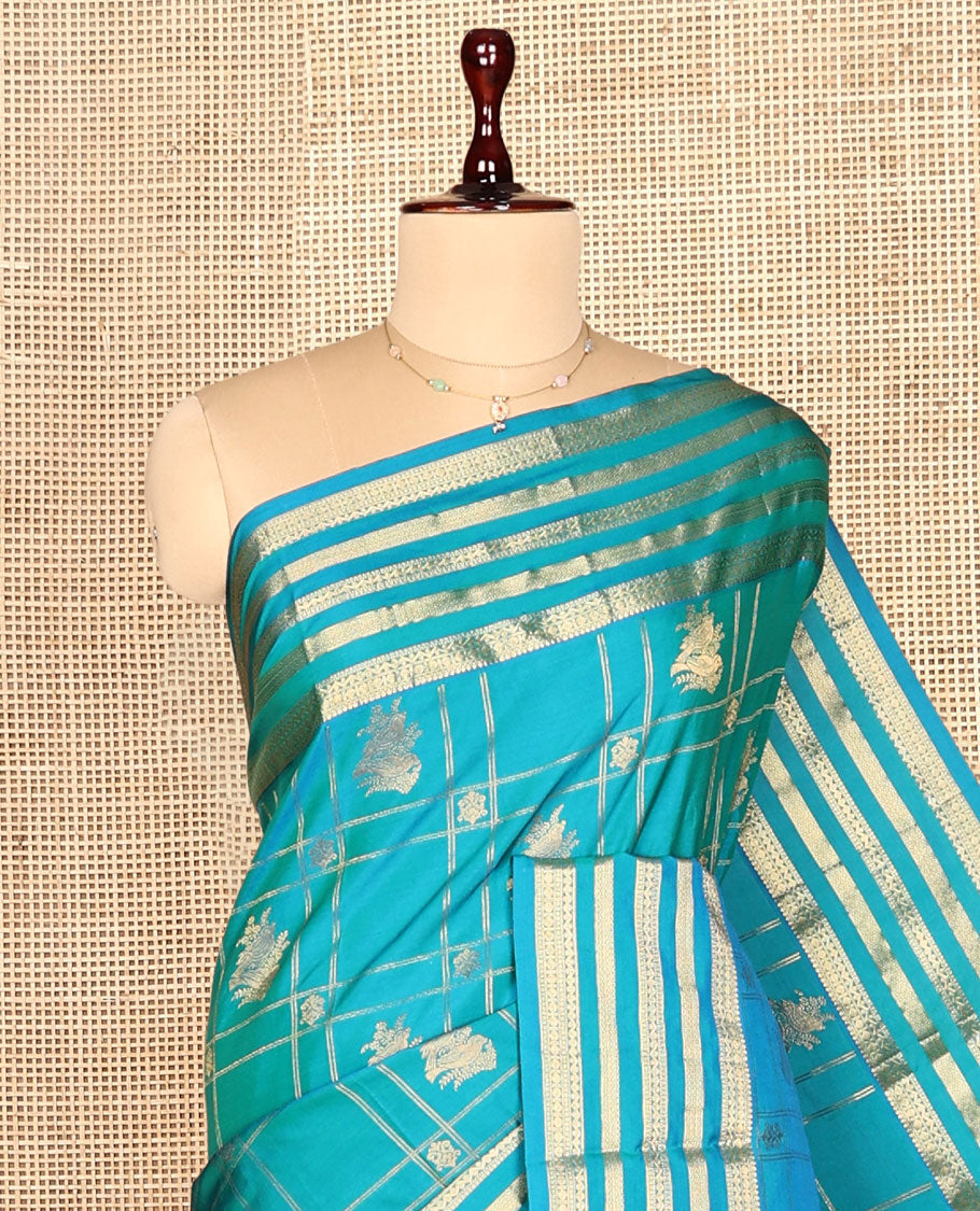 Neelambari Green Budget Silk Saree