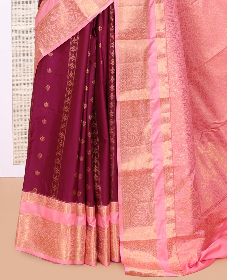 Wine Budget Silk Saree