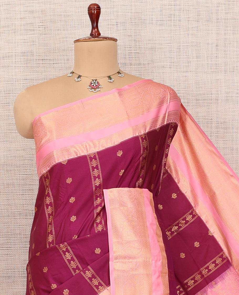Wine Budget Silk Saree