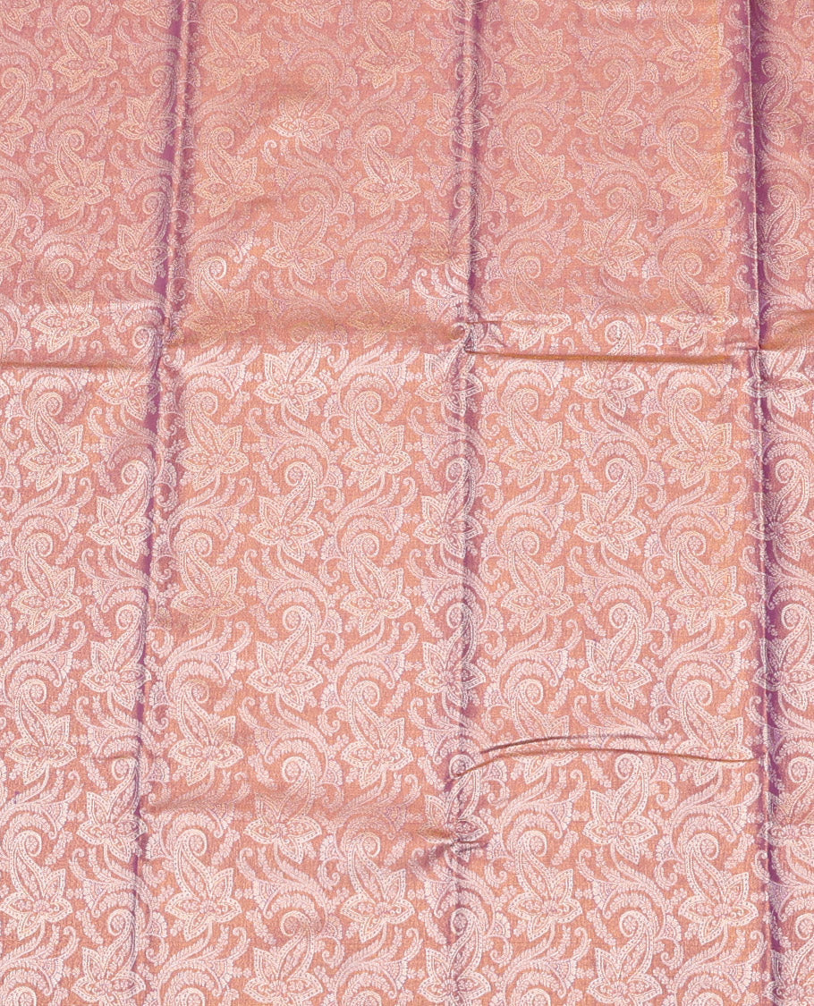 Brown Art Silk Half-Saree, Highlighted by Jacquard Design, Contrast Traditional Zari Border, and Paired with a Matching Blouse