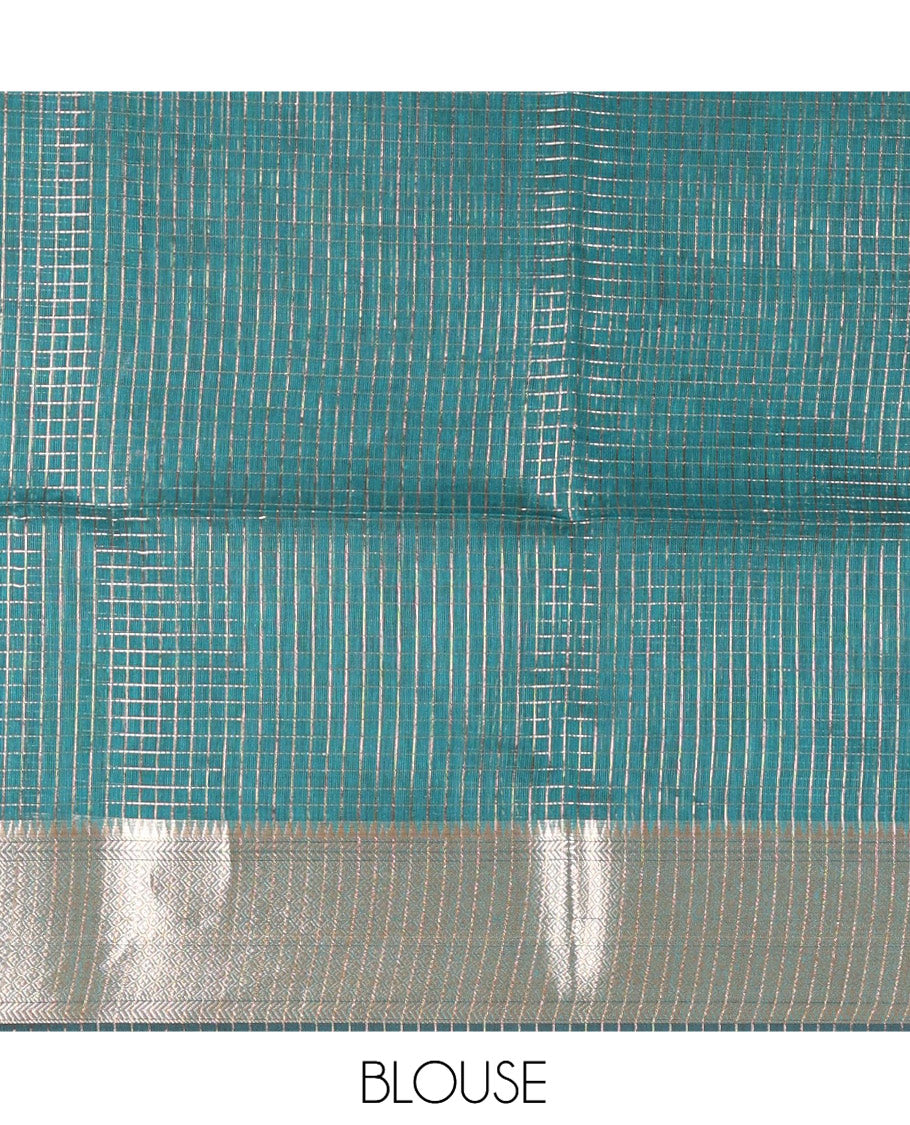 Sea Green Kota Cotton Saree