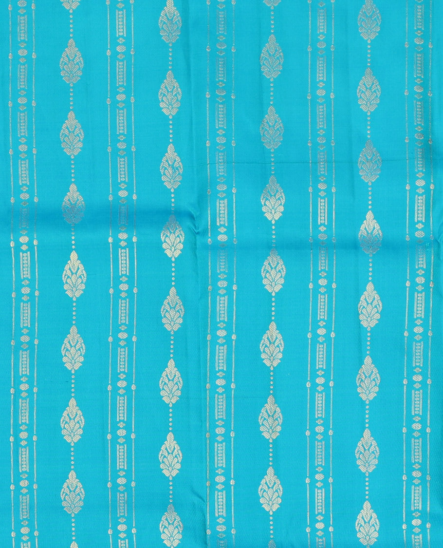 Blue Pure Silk Half-Saree