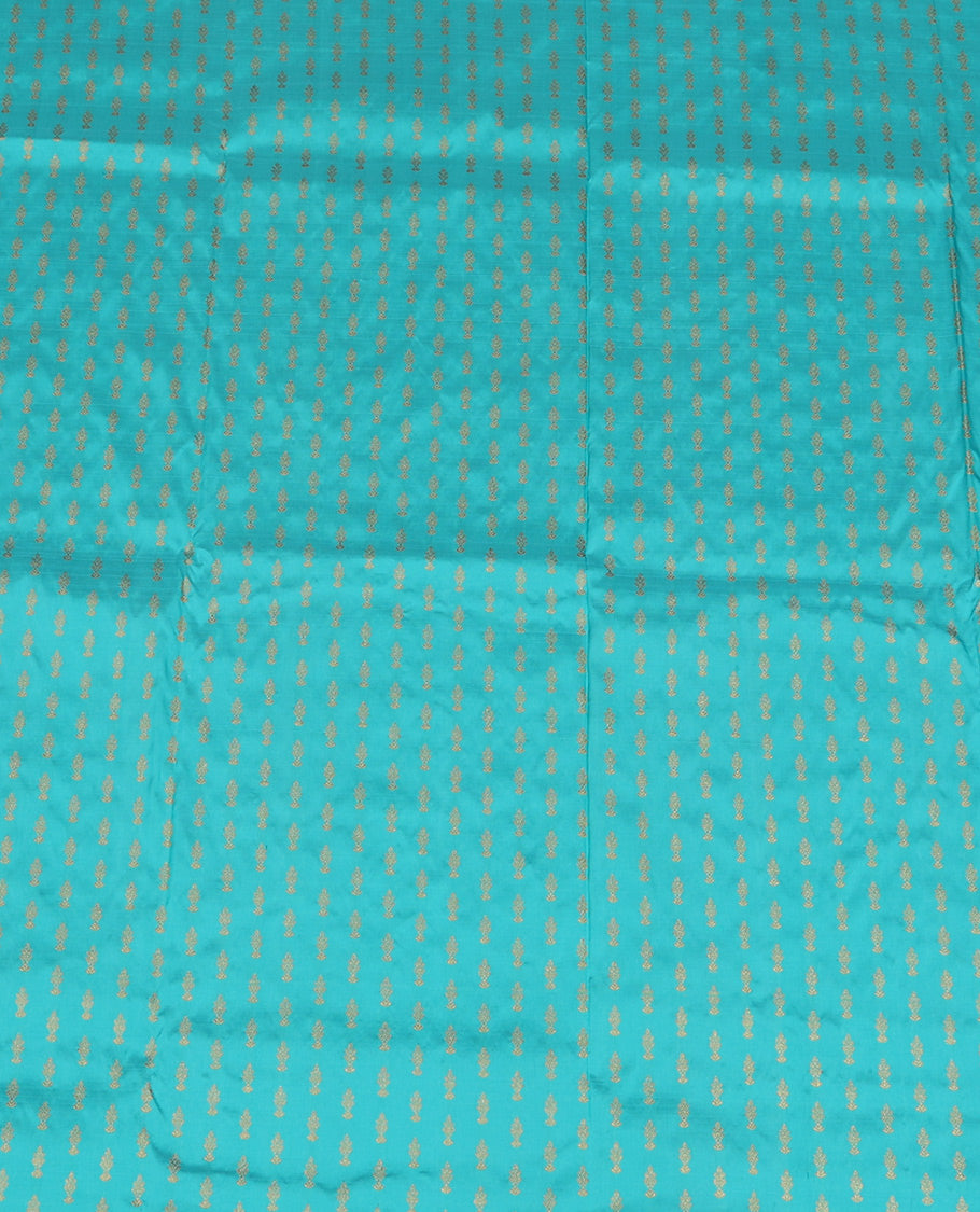Blue Pure-Silk Half-Saree