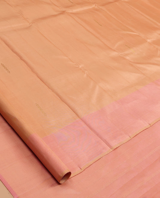 Pale Orange Kanchipuram Silk Saree