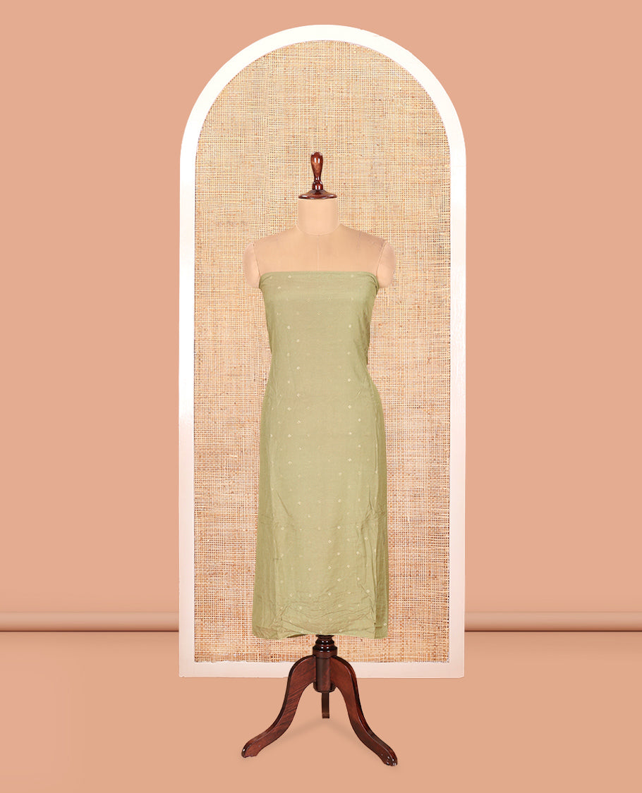 Green Mul Chanderi Tissue Material Chudidar Set